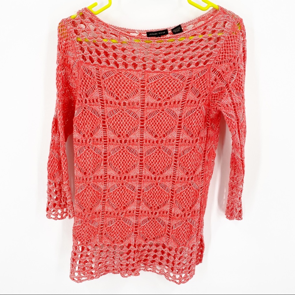 Jeanne Pierre 100% Cotton Lightweight Sweater S